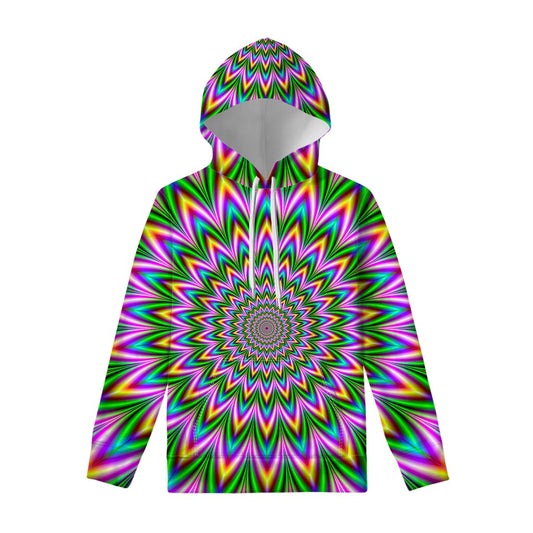 Psychedelic Radiant Optical Illusion Pullover Hoodie