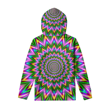 Psychedelic Radiant Optical Illusion Pullover Hoodie
