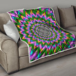 Psychedelic Radiant Optical Illusion Quilt
