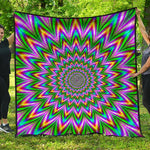 Psychedelic Radiant Optical Illusion Quilt