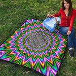 Psychedelic Radiant Optical Illusion Quilt