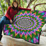 Psychedelic Radiant Optical Illusion Quilt