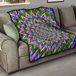 Psychedelic Radiant Optical Illusion Quilt