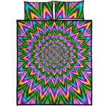 Psychedelic Radiant Optical Illusion Quilt Bed Set