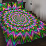 Psychedelic Radiant Optical Illusion Quilt Bed Set