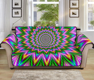 Psychedelic Radiant Optical Illusion Sofa Protector