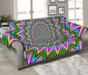 Psychedelic Radiant Optical Illusion Sofa Protector