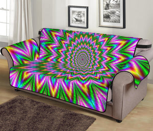 Psychedelic Radiant Optical Illusion Sofa Protector