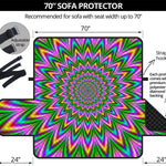 Psychedelic Radiant Optical Illusion Sofa Protector