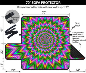 Psychedelic Radiant Optical Illusion Sofa Protector