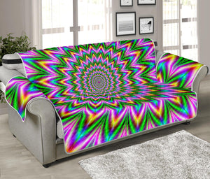 Psychedelic Radiant Optical Illusion Sofa Protector