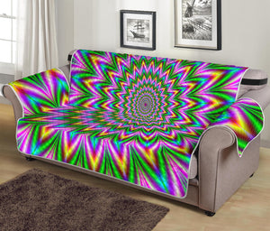 Psychedelic Radiant Optical Illusion Sofa Protector