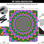 Psychedelic Radiant Optical Illusion Sofa Protector