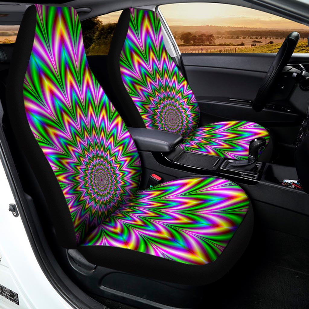 Psychedelic Radiant Optical Illusion Universal Fit Car Seat Covers