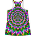 Psychedelic Radiant Optical Illusion Women's Racerback Tank Top