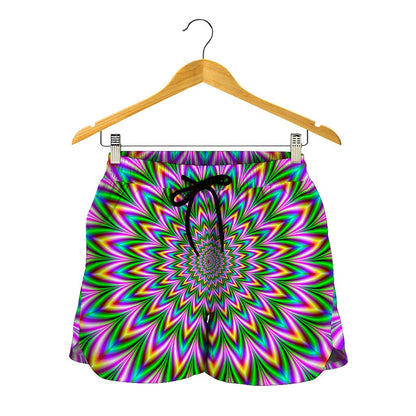 Psychedelic Radiant Optical Illusion Women's Shorts