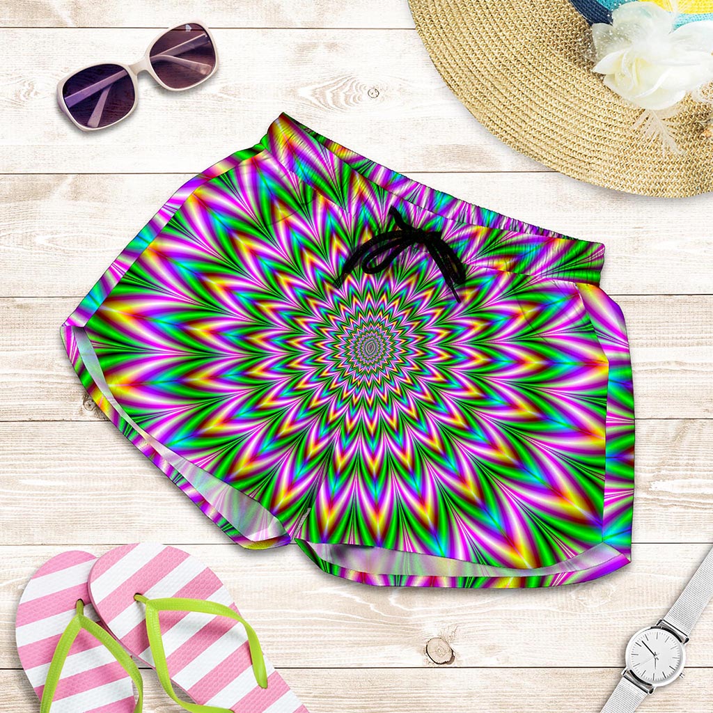 Psychedelic Radiant Optical Illusion Women's Shorts