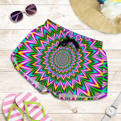 Psychedelic Radiant Optical Illusion Women's Shorts