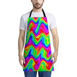 Psychedelic Rainbow Trippy Print Apron