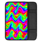 Psychedelic Rainbow Trippy Print Car Center Console Cover