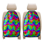 Psychedelic Rainbow Trippy Print Car Seat Organizers