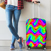 Psychedelic Rainbow Trippy Print Luggage Cover GearFrost