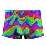 Psychedelic Rainbow Trippy Print Men's Boxer Briefs
