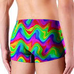 Psychedelic Rainbow Trippy Print Men's Boxer Briefs