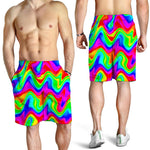 Psychedelic Rainbow Trippy Print Men's Shorts