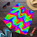 Psychedelic Rainbow Trippy Print Men's Shorts
