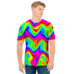 Psychedelic Rainbow Trippy Print Men's T-Shirt