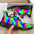Psychedelic Rainbow Trippy Print Mesh Knit Shoes