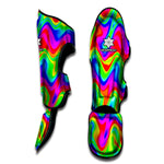Psychedelic Rainbow Trippy Print Muay Thai Shin Guard