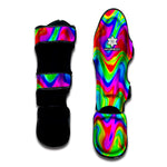 Psychedelic Rainbow Trippy Print Muay Thai Shin Guard