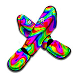 Psychedelic Rainbow Trippy Print Muay Thai Shin Guard