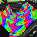 Psychedelic Rainbow Trippy Print Pet Car Back Seat Cover