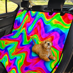 Psychedelic Rainbow Trippy Print Pet Car Back Seat Cover