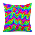 Psychedelic Rainbow Trippy Print Pillow Cover