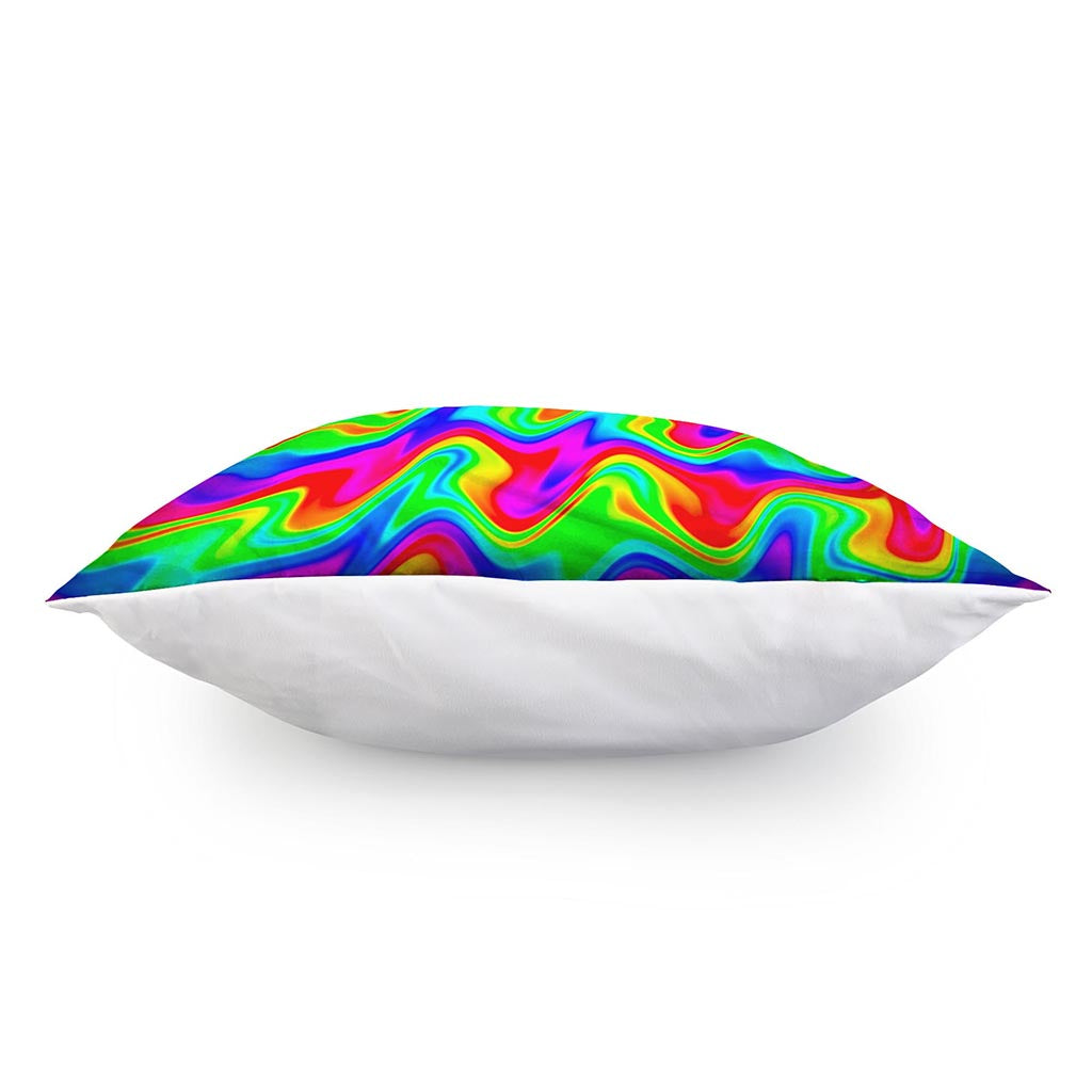 Psychedelic Rainbow Trippy Print Pillow Cover