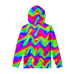 Psychedelic Rainbow Trippy Print Pullover Hoodie