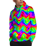 Psychedelic Rainbow Trippy Print Pullover Hoodie