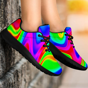 Psychedelic Rainbow Trippy Print Sport Shoes GearFrost