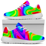 Psychedelic Rainbow Trippy Print Sport Shoes GearFrost