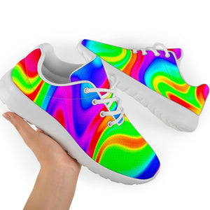 Psychedelic Rainbow Trippy Print Sport Shoes GearFrost