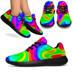 Psychedelic Rainbow Trippy Print Sport Shoes GearFrost