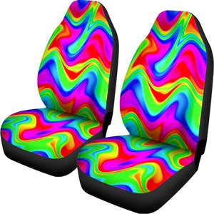 Psychedelic Rainbow Trippy Print Universal Fit Car Seat Covers