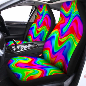 Psychedelic Rainbow Trippy Print Universal Fit Car Seat Covers