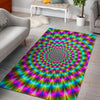 Psychedelic Rave Optical Illusion Area Rug GearFrost