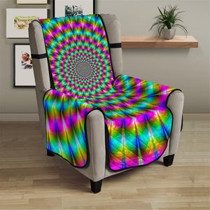 Psychedelic Rave Optical Illusion Armchair Protector