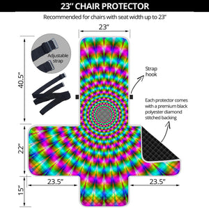 Psychedelic Rave Optical Illusion Armchair Protector